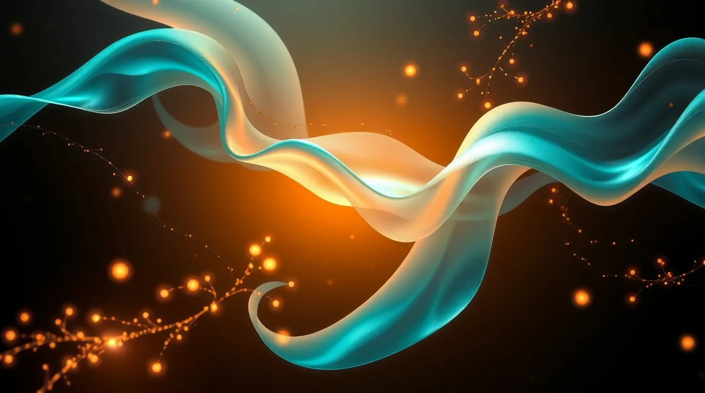 Abonelik için soyut cyan ve amber şekiller