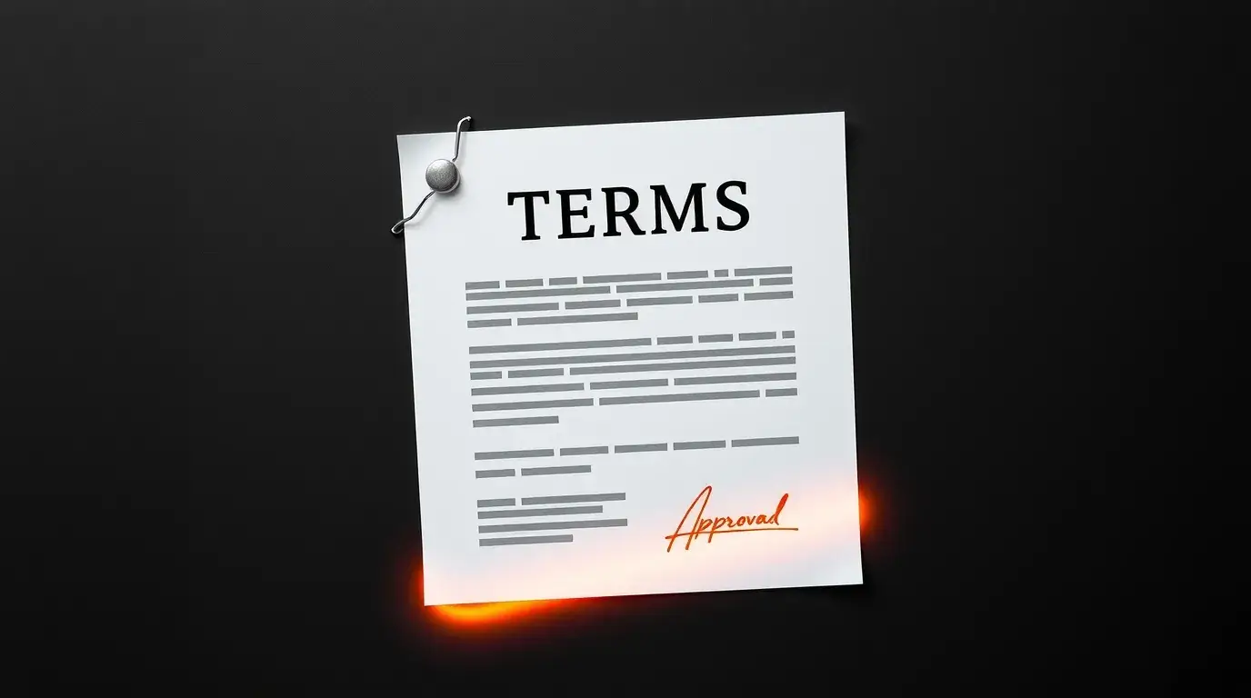 Koşullar ve sözleşme temalı görsel