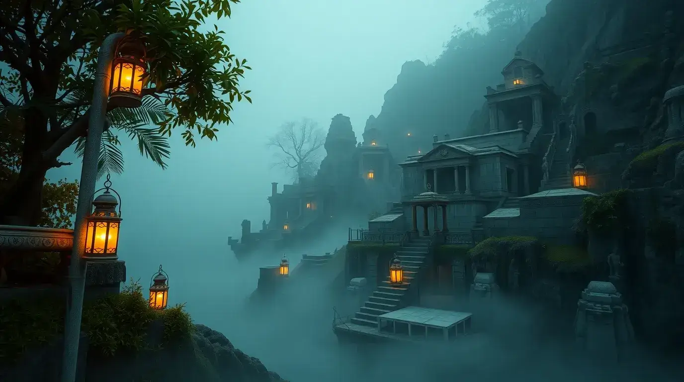 Sisli adada keşif temalı macera oyunu görseli