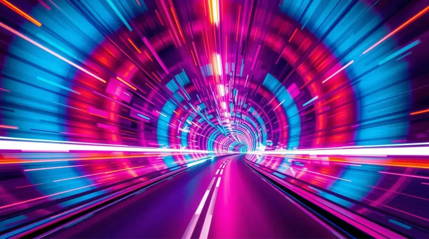 Neon ışıklarla arcade tempolu oyun görseli